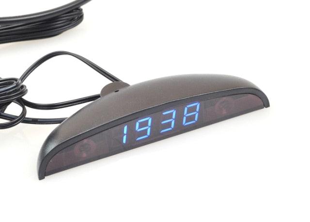 3-in-1 Car Clock & Voltmeter