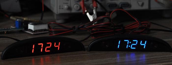 3-in-1 Car Clock & Voltmeter