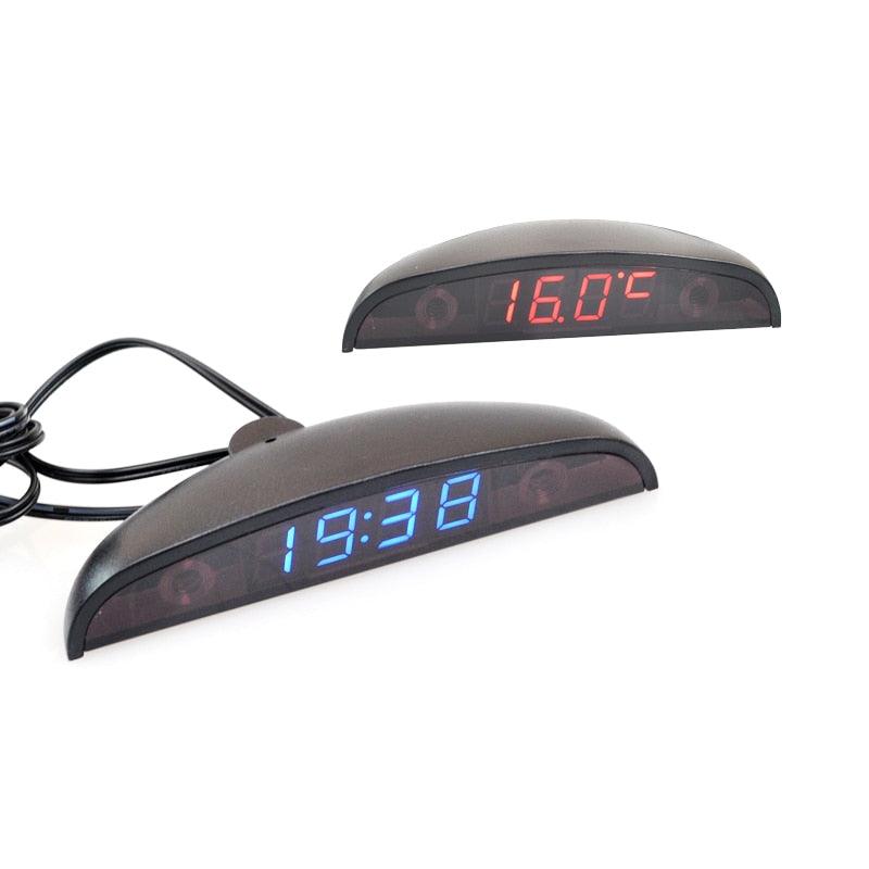 3-in-1 Car Clock & Voltmeter