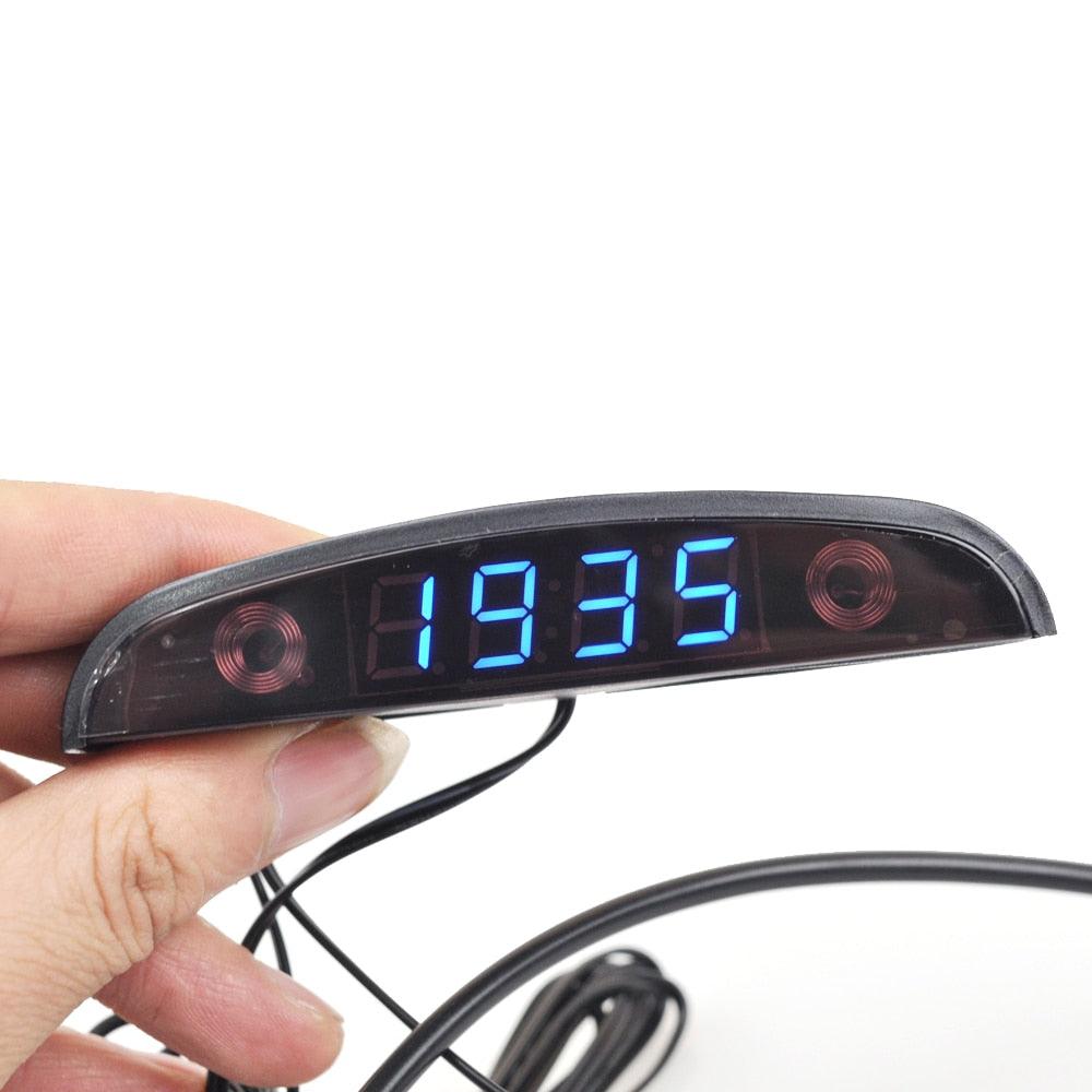 3-in-1 Car Clock & Voltmeter