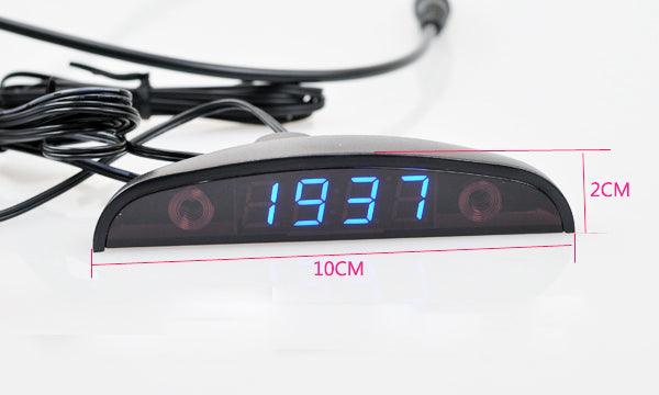 3-in-1 Car Clock & Voltmeter