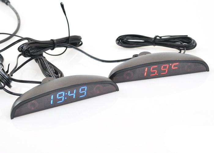 3-in-1 Car Clock & Voltmeter